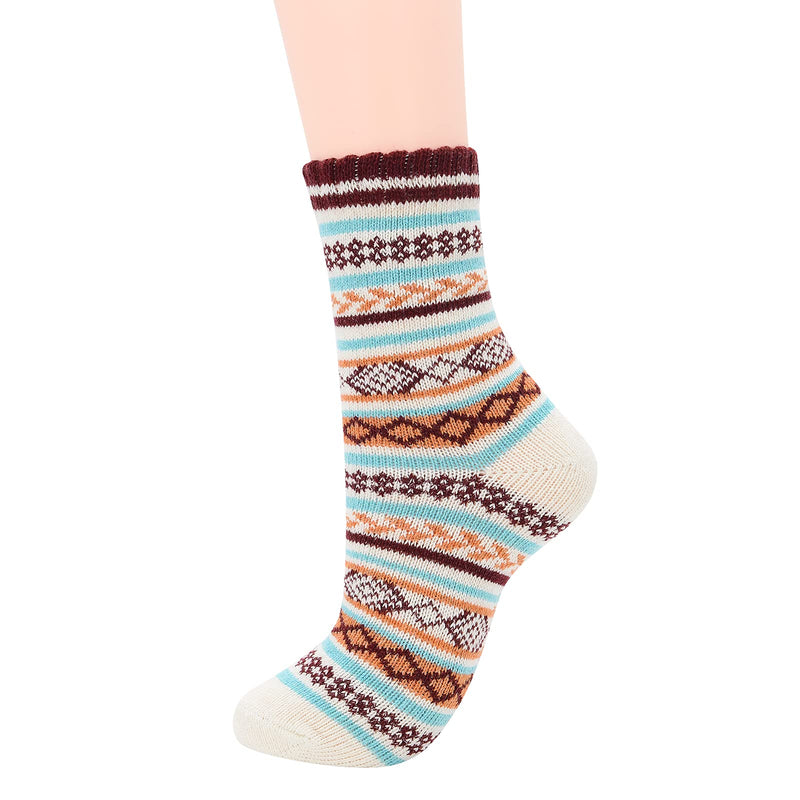 Men's Wool Socks Ankle Winter Warm Socks Athletic Fuzzy Socks Sports Crew Socks Soft Fall Hiking Socks 4/Diamond (Size 9-11) - BeesActive Australia