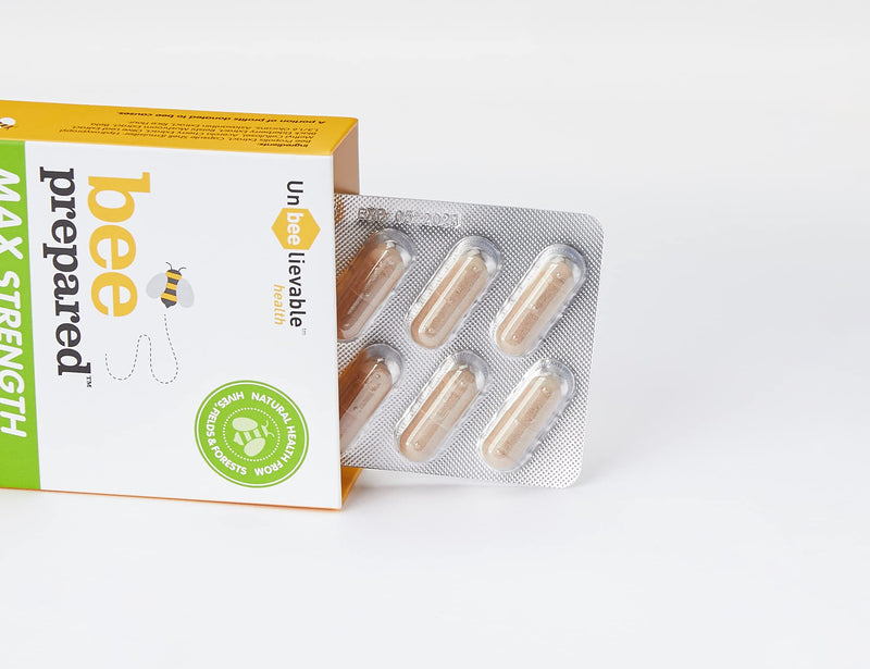 Unbeelievable Health Bee Prepared Max Strength Immune System Formula - Created by Nutritional Experts - Contains Bee Propolis, Elderberry and More � Immunity Support Supplement 20 Count (Pack of 1) - BeesActive Australia
