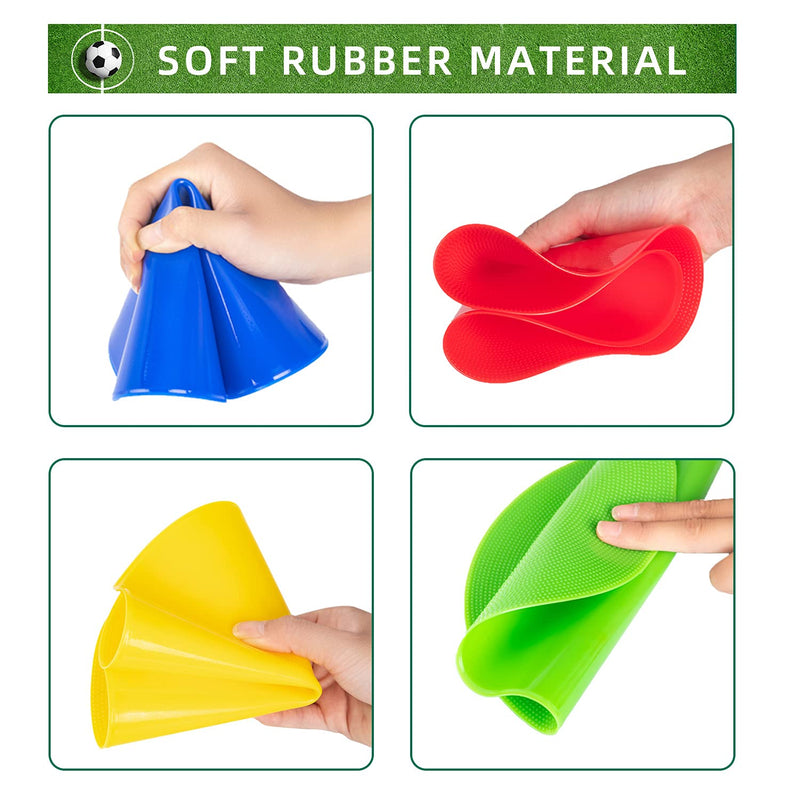 9 inch Numbered Spot Markers Floor Dots Flat Cones Poly Spots Non Slip Rubber Agility Markers for Kids Soccer Football, Basketball Training Markers, Dance Practice and Drills with Flat Cones Points 9inch 6-10 - BeesActive Australia