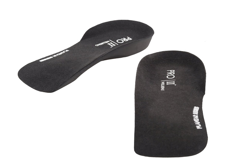 PRO 11 WELLBEING 3/4 Insoles for Plantar Fasciitis and Over-Pronation (5/6.5 UK, Black) 5/6.5 UK - BeesActive Australia