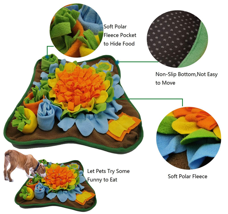 Alibuy Dogs Snuffle Mat Pet Feeding Mats Puppy Sniffing Pad,Cat Doggies Interactive Puzzle Toys for Multiple Breeds Encourages Natural Foraging Skills,Training and Stress Release Orange - BeesActive Australia