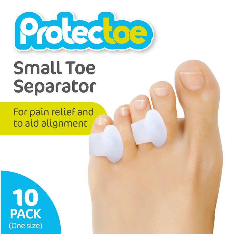 Protectoe Single Gel Small Toe Separator for Overlapping Toes, Toe Spacer - Box of 10 Gel Separators - BeesActive Australia