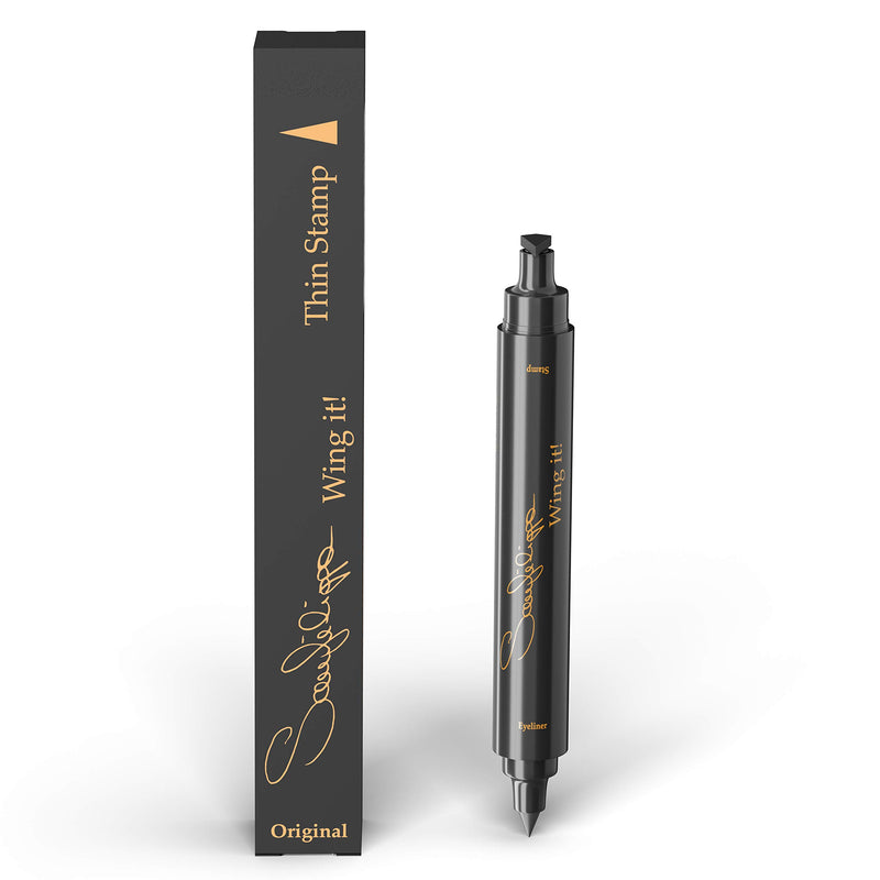 Sanfilippo Wingit Eyeliner Stamp - Perfect Wing Cat Eye Stamp, Vamp Style Wing, Waterproof & Sweatproof, Perfect Cat Eye Look, Winged Long Lasting Liquid Eye Liner Pen, Original, Three Sizes… Thin - BeesActive Australia