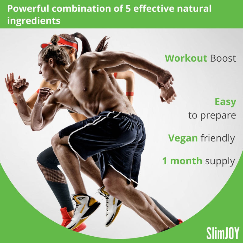 SlimJoy FatBurn XXL - A Delicious 4-in-1 Drink with L-Carnitine, Guarana and Vitamin B3 with Free e-Book - BeesActive Australia