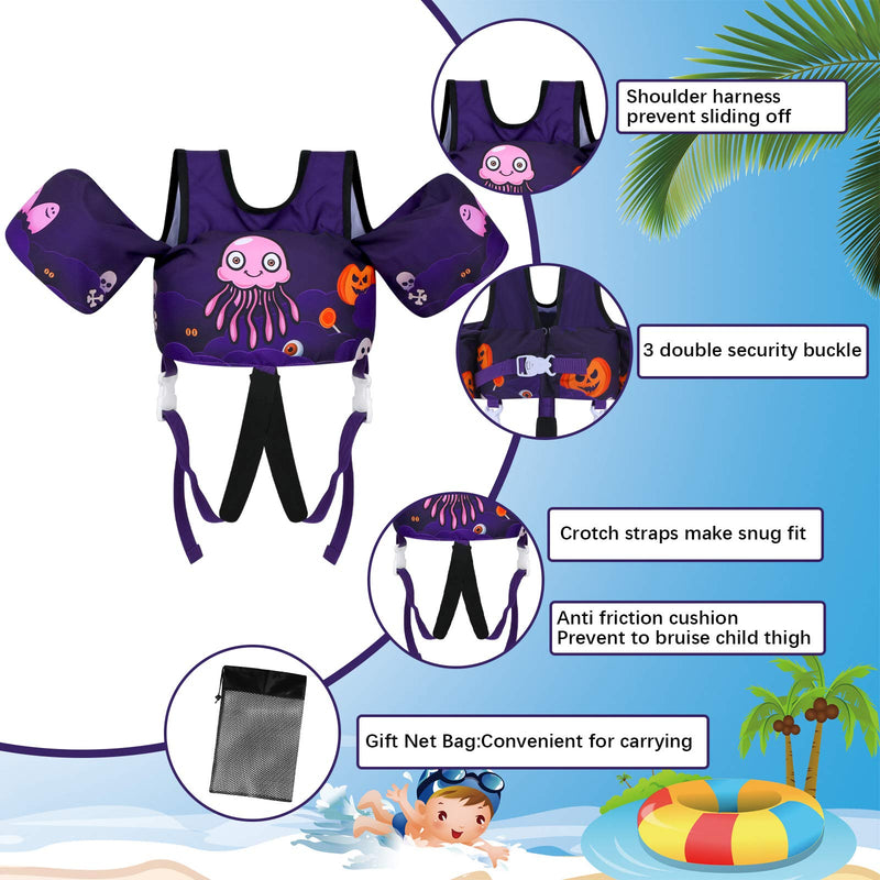 TOAUXUNG Adjustable Kids Swim Vest for Baby Swimming Training,Infant Baby Vest Swim Aid for 22-66 Pounds Boy and Girl Jellyfish - BeesActive Australia