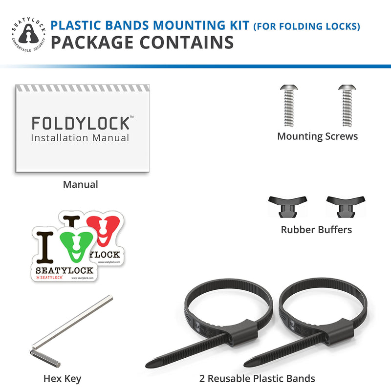 FoldyLock Accessory Mounting Kit for Seatylock Folding Bike Locks - BeesActive Australia
