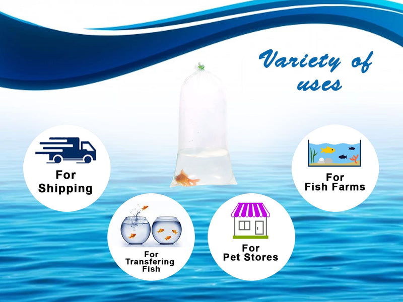 ALFA Fishery Bags Pack of 100 Leak Proof Clear Plastic Fish Bags Size 12 Inches Wide for Marine and Tropical Fish Transport 2.25 mil. 12 x 15 - BeesActive Australia