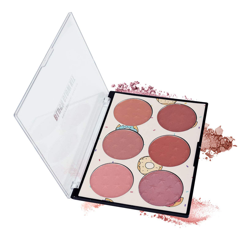 Ownest 6 Colors Face Blush Palette,Light Luxury Blush Palette Matte Blush Powder Bright Shimmer Face Blush,Contour and Highlight Blush Palette(with A Blush Brush)-Set A - BeesActive Australia