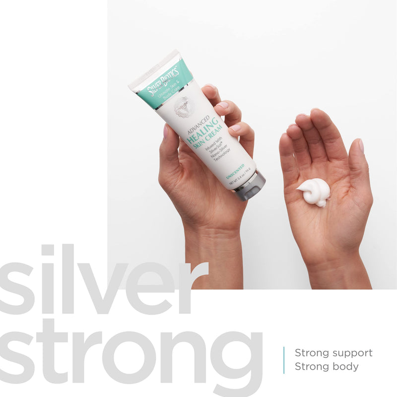 American Biotech Labs - Silver Biotics - Advanced Healing Skin Cream - Infused with SilverSol and Hyaluronic Acid - Unscented - 3.4 oz. Unscented  3.4 Ounce (Pack of 1) - BeesActive Australia