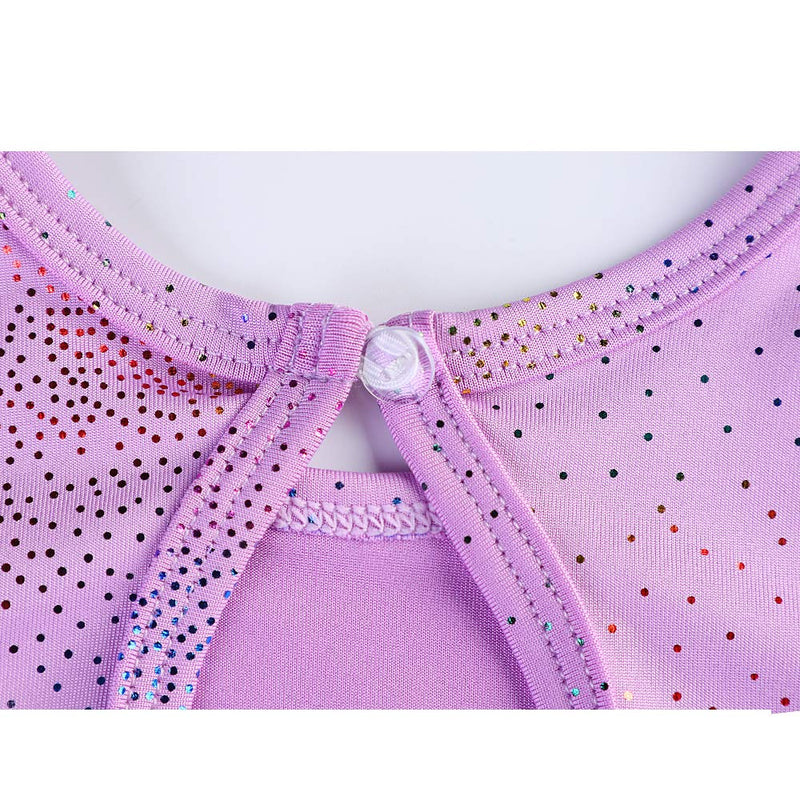 Leotards for Girls Ballet Gymnastics Long Sleeve Sparkles Aqua Blue Pink Purple 2-3T Long Sleeve-purple - BeesActive Australia