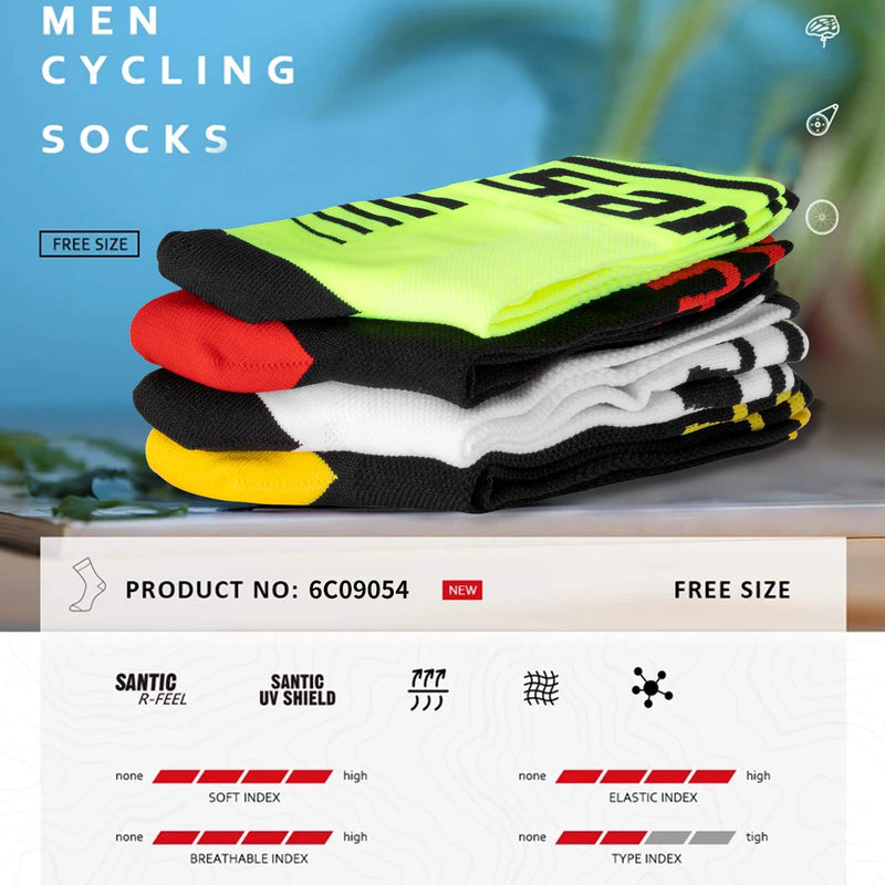 Cycling Socks, Running Socks for Men Women, Performance Crew Socks Green - BeesActive Australia