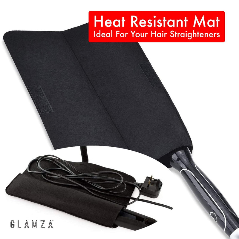 Glamza Extreme Heat Protection Hair Straightener Mat Safety Tongs Resistant Cover Case - BeesActive Australia