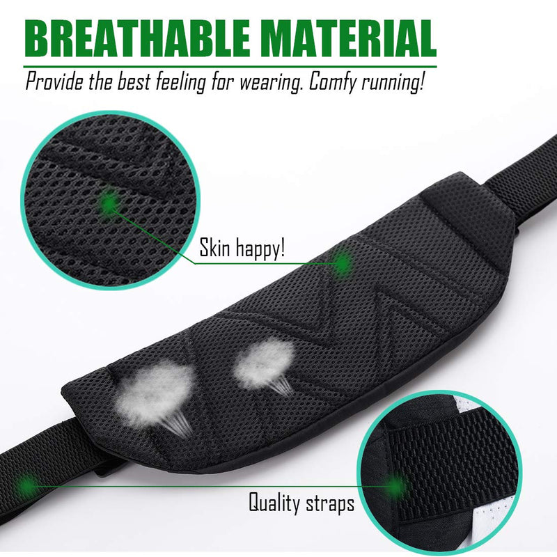 USHAKE Running Belt,Men or Women Ultra Light Bounce Free Waist Pouch Bag Fitness Workout Belt Sport Waist Pack Exercise Waist Bag for iPhone Samsung LG in Running Gym Marathon (BLACK) BLACK - BeesActive Australia