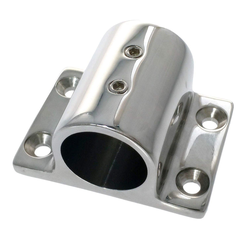 [AUSTRALIA] - NRC&XRC Pair Marine Boat Hand Rail Fitting 316 Stainless Steel 90 Degree Stanchion Rectangle Base Mount Hand Rail Fitting for 1inch (25mm) Tube FOR 1"O.D Tube 