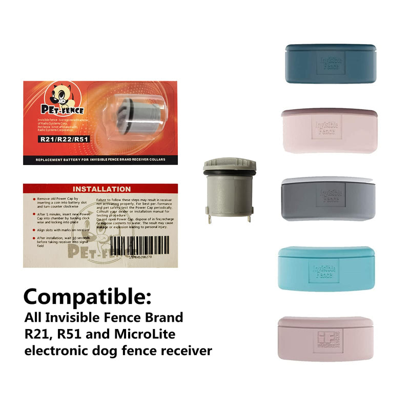 STRENG-CELL PET-Fence Dog Collar Batteries, Compatible with Invisible Fence Batteries, R21 R22 R51 Dog Collar Fence Battery, Latest Production Date(5 Pack) - BeesActive Australia