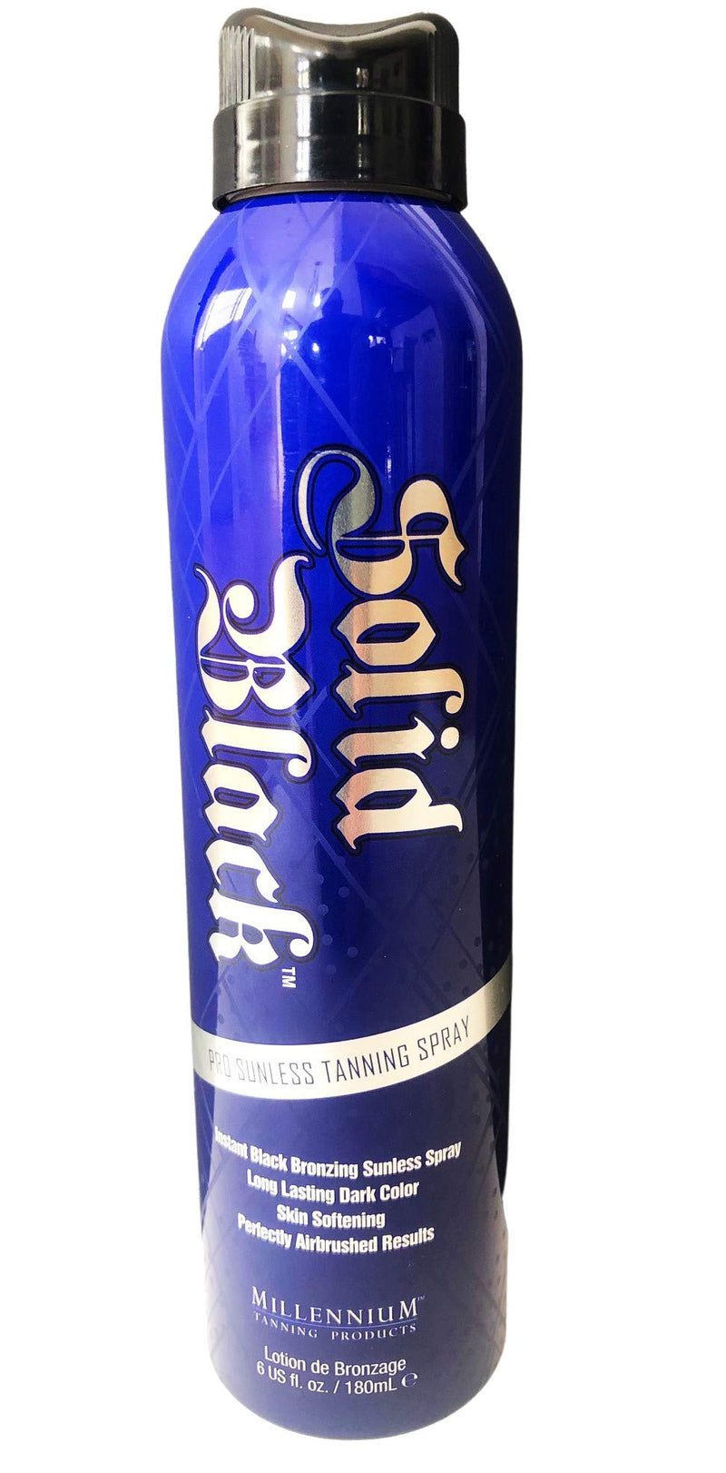 Millennium Tanning Solid Black PRO SUNLESS Self Tanning Spray Organic DHA Instant Self Tanning Bronze 6 fl oz - BeesActive Australia