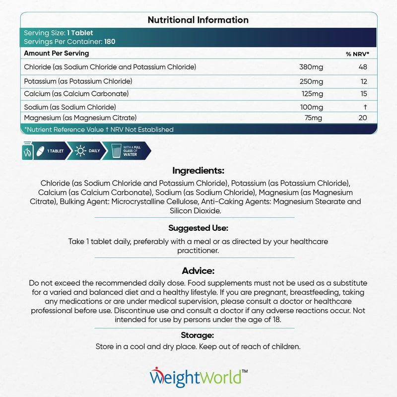 Electrolytes Tablets - 180 Vegan Hydration Tablet (6 Months Supply) - Sugar- & Carb-Free Rehydration Tablets with Electrolytes Like Magnesium, Potassium & Sodium - Fasting & Keto Electrolyte Tablet - BeesActive Australia
