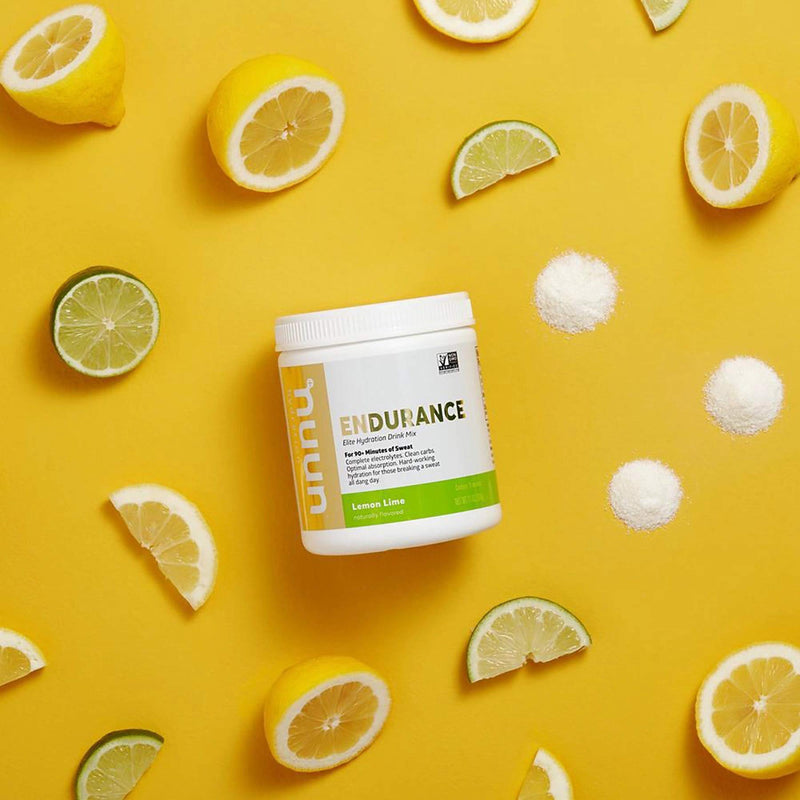 Nuun Hydration Endurance | Workout Support | Electrolytes & Carbohydrates (Lemon Lime, 16 Servings - Canister) Lemon Lime 1 Pound (Pack of 1) - BeesActive Australia