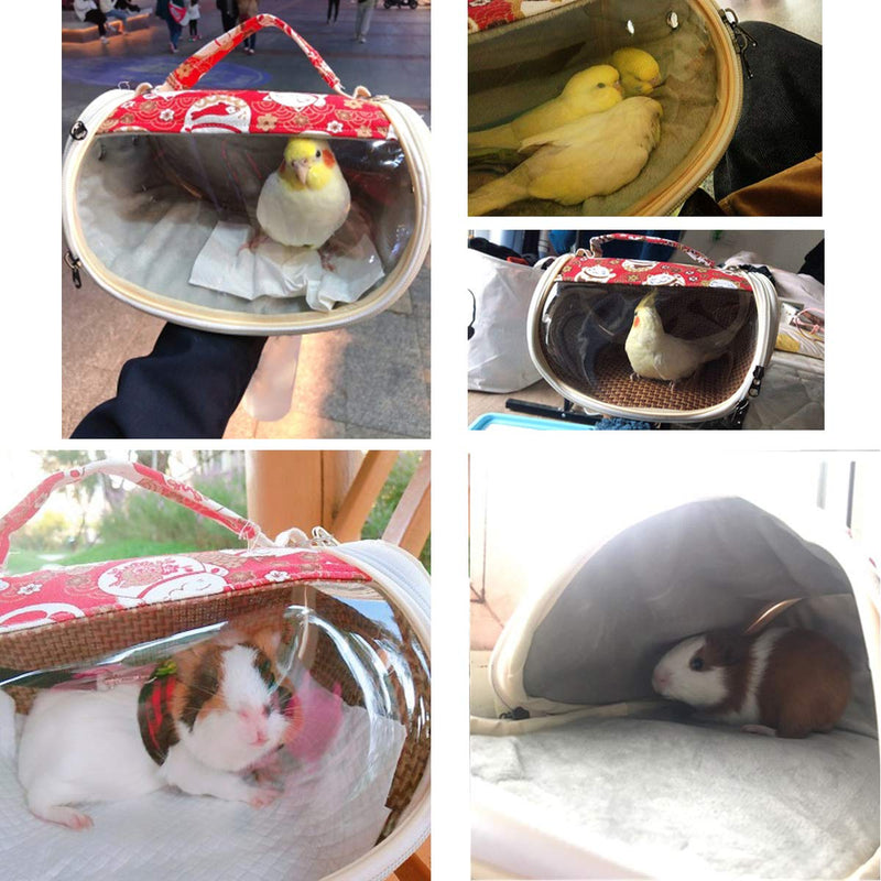 Wontee Small Animal Carrier Bag Portable Outdoor Travel Handbag for Hamster Rat Mice Baby Guinea Pig Chinchilla Hedgehog Squirrel Sugar Glider Small Parrots Medium Yellow Zoo - BeesActive Australia