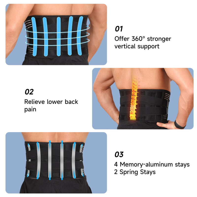 Bynccea Back Braces for Men and Women Relief from Back Pain, Breathable Back Support Belt for Heavy lifting, Lumbar Support Belt for Herniated Disc, Sciatica, Scoliosis M(29.5"-37.4") - BeesActive Australia