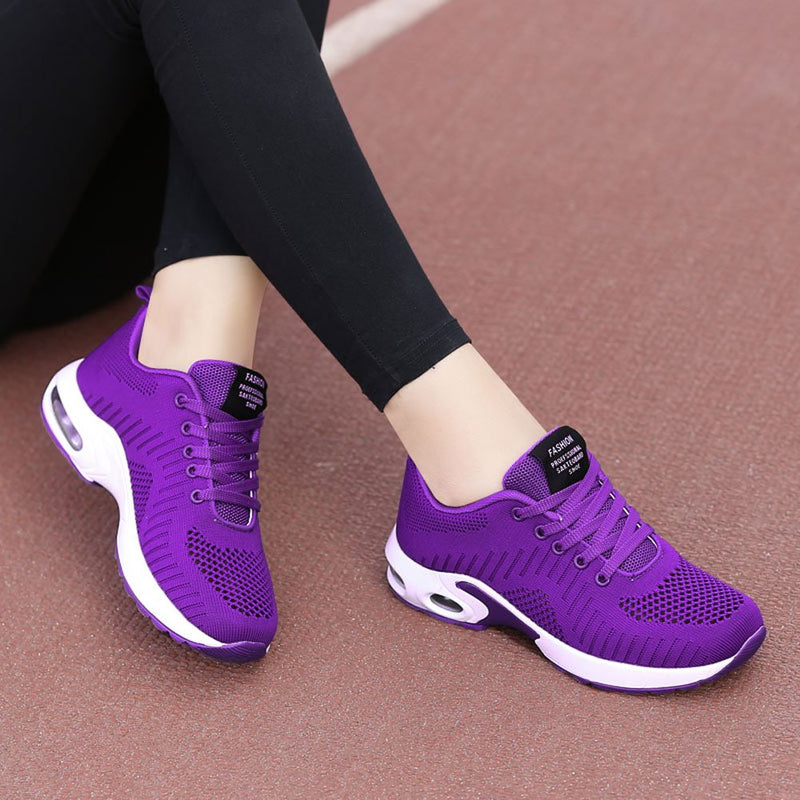 FLARUT Running Shoes Womens Lightweight Fashion Sport Sneakers Casual Walking Athletic Non Slip 8.5 Purple-c - BeesActive Australia