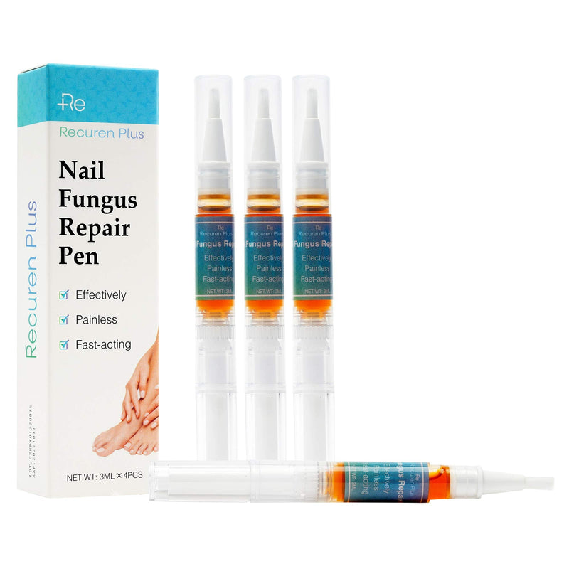 Recuren Plus Fungal Nail Treatment Pen 3ml, Effectively and Painless Restore Discolored and Damaged Nails, Anti Fungal Solution, 4PCS - BeesActive Australia