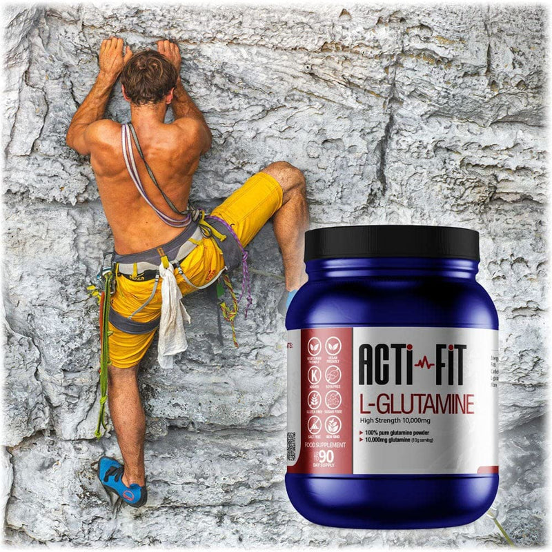 Acti-Fit L-Glutamine 10,000mg - High Strength | 100% Pure Glutamine Powder | Aids Muscle Repair and Growth | Suitable for Vegans - BeesActive Australia
