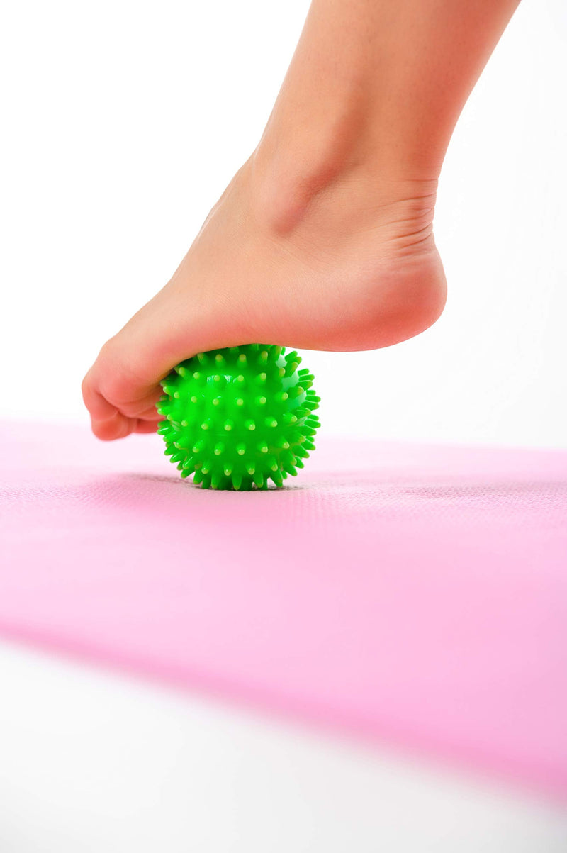 Acupoint Massage Ball Set 6 Physical Therapy Balls for Post Workout Deep Tissue Trigger Point Myofascial Release Lacrosse Ball Peanut Ball Spiky Ball Hand Therapy Ball Lg & Sm Foam Balls Green - BeesActive Australia