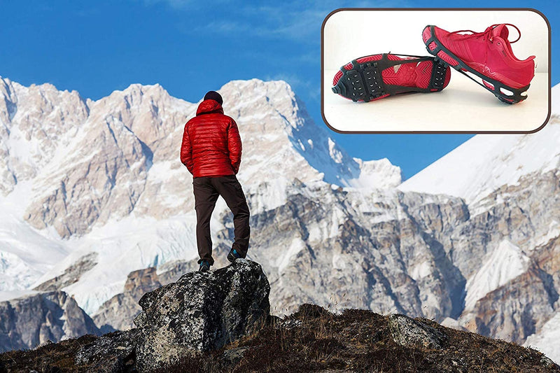 Limm Crampons Ice Traction Cleats Large - Lightweight Traction Cleats for Walking on Snow & Ice - Anti Slip Shoe Grips Quickly & Easily Over Footwear - Portable Ice Grippers for Shoes & Boots Compact - BeesActive Australia