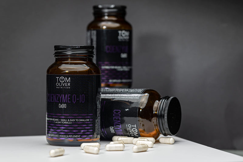 Tom Oliver Nutrition - Ubiquinone CoQ10 Pure Coenzyme Q10 100mg, Naturally Fermented, Made in The UK & Vegan Friendly - BeesActive Australia