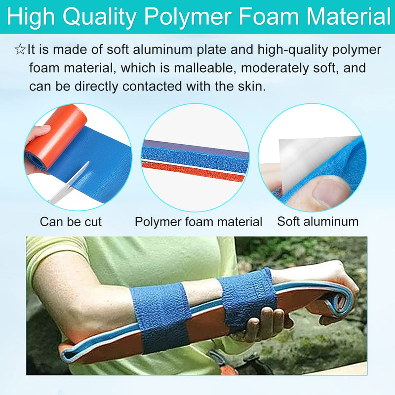 2 Pack Universal Aluminum Roll Splint Medical Polymer Fixture Bone First aid - 36 INCH - BeesActive Australia