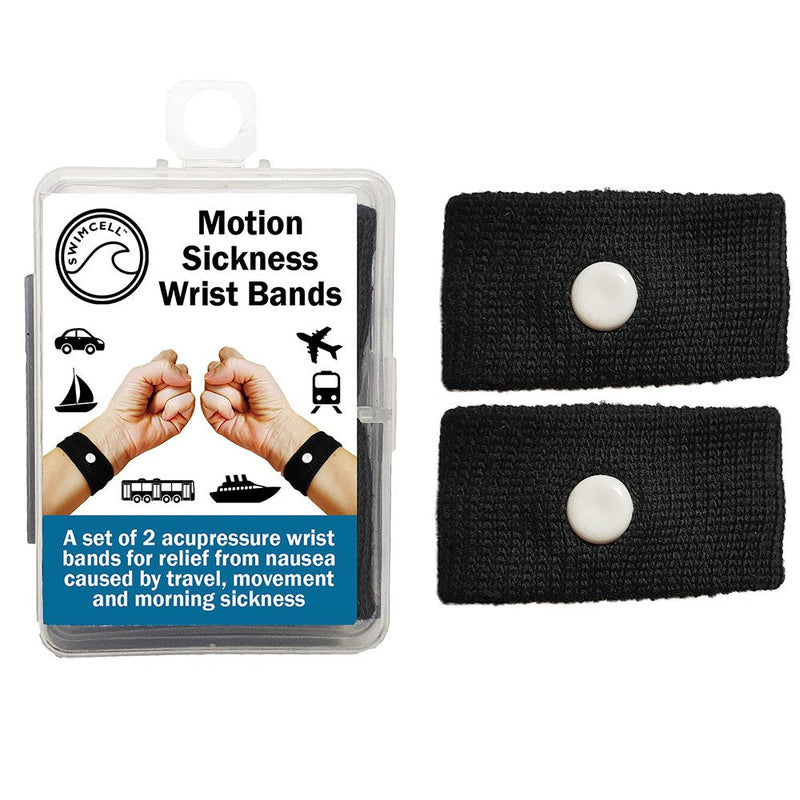 Travel Sickness Bands Adult and Children Wristbands for Morning Sickness Relief Black 1 Pair - BeesActive Australia