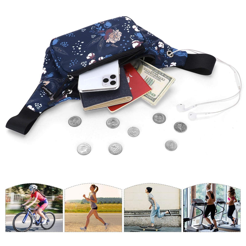 HUA ANGEL Fanny Waist Pack-Running Hiking Cycling Sport Casual Waist Bag Hip Pack Outdoor Travel Crossbody Sling Backpack for Men & Women Cotton pattern - BeesActive Australia