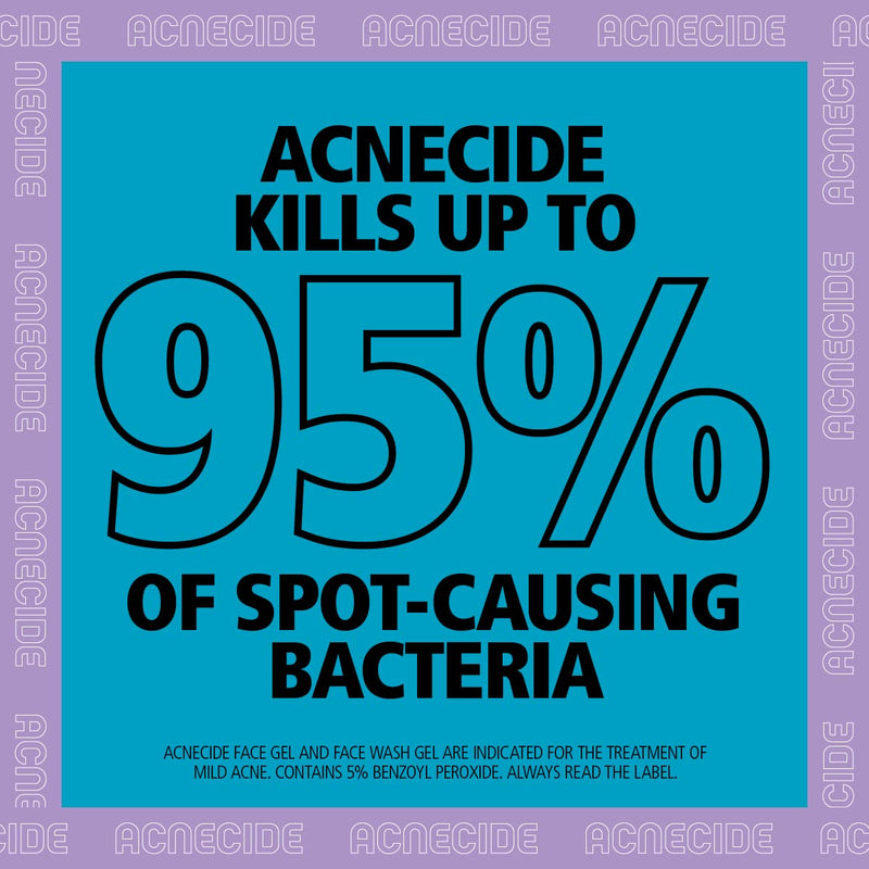 Acnecide Face Wash, 50g, for Acne Treatment & Spot Treatment with 5% Benzoyl Peroxide - BeesActive Australia