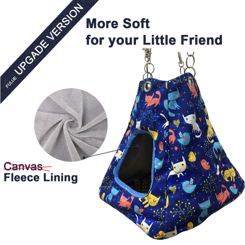 FULUE Small Animal Ferret Rat Guinea Pig Degu Gerbil Mice Hamster Chincilla Hammock Sleeper Cage Accessories blue Tent - BeesActive Australia