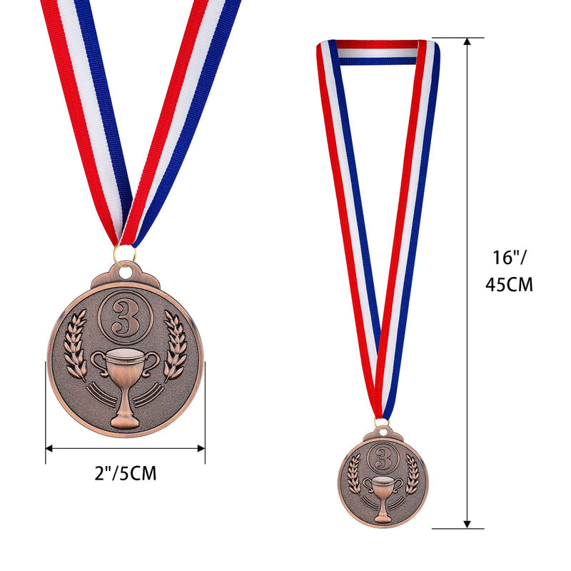 24 Pieces Award Medals Gold Silver Bronze Winner Medals 1st 2nd 3rd Prizes for Competitions, Party, Olympic Style, 2 Inches - BeesActive Australia