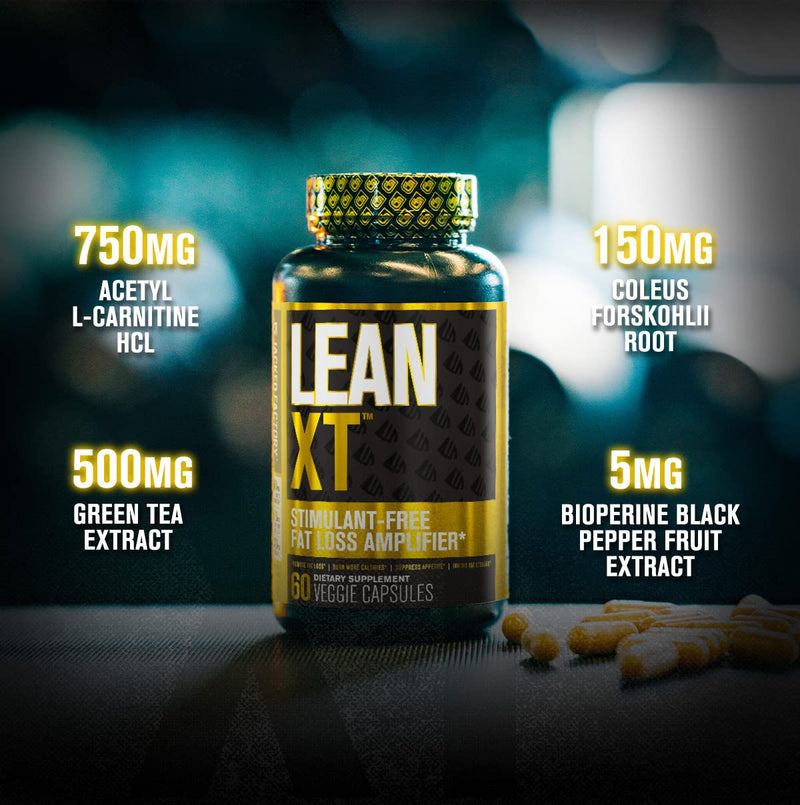 Lean-XT Caffeine Free Fat Burner - Non Stim Weight Loss Supplement, Appetite Suppressant, & Metabolism Booster with Acetyl L-Carnitine, Green Tea Extract, & Forskolin - 60 Natural Diet Pills - BeesActive Australia