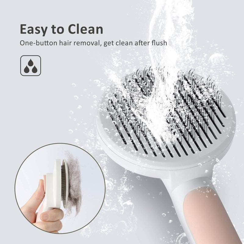 Cat Grooming Brush, Baytion Self Cleaning Cat Brushes for Dogs Cats for Long Haired & Short Hair Gently to Remove Loose Undercoat, Mats Tangled - BeesActive Australia