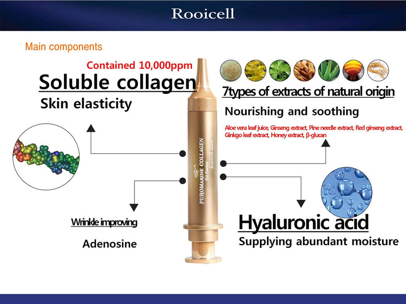 Rooicell Puromarine Collagen Eye Essence - Anti-Wrinkle Eye Serum Skin Care Elasticity Nourishing Soothing Eye Cream - BeesActive Australia