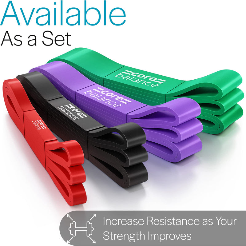 Core Balance Assisted Pull Up Bands Resistance Strength Training Natural Latex (Light to Extra Heavy) Black (Medium) - BeesActive Australia