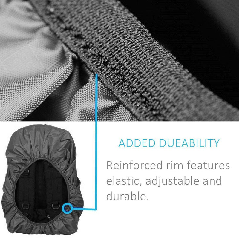Joy Walker Waterproof Backpack Rain Cover for (15-90L), Upgraded Anti-Slip Cross Buckle Straps, Triple Strengthened Layers for Hiking Camping Traveling Acqua Small (for 15-25L backpack) - BeesActive Australia