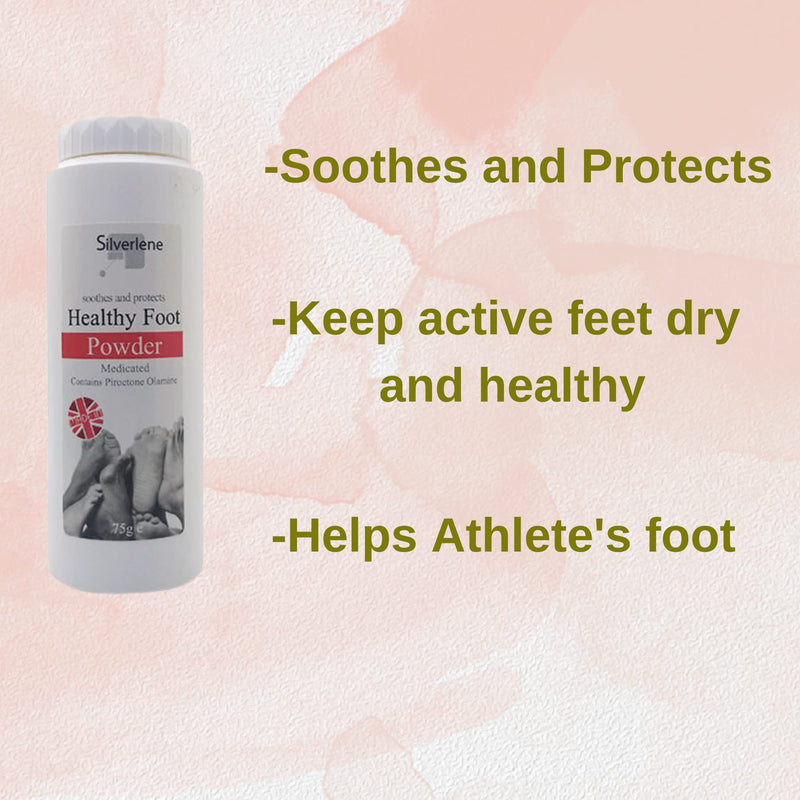 Foot Care Bundle, Includes 2 x Silverlene Healthy Foot Powder (75g) & Mycota Athlete's Foot Cream (1x 25g) - BeesActive Australia