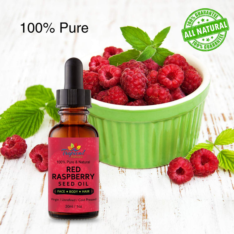 100% Pure Red Raspberry Seed Oil 1 oz, Premium Natural for Face, Hands, Scars, Breakouts - BeesActive Australia