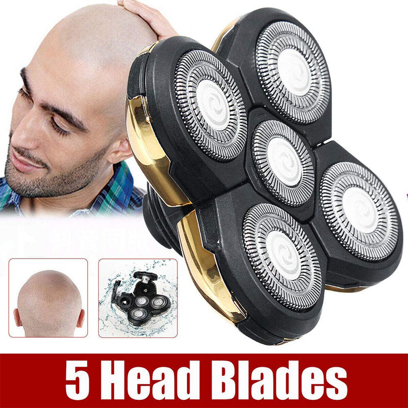 5 Head Shaver Heads, BladeHeads Shaver Replacement for Electric Razor Shaving Bald Tool | Easy Install Head and Face Electric Razor Shaver Head Black - BeesActive Australia