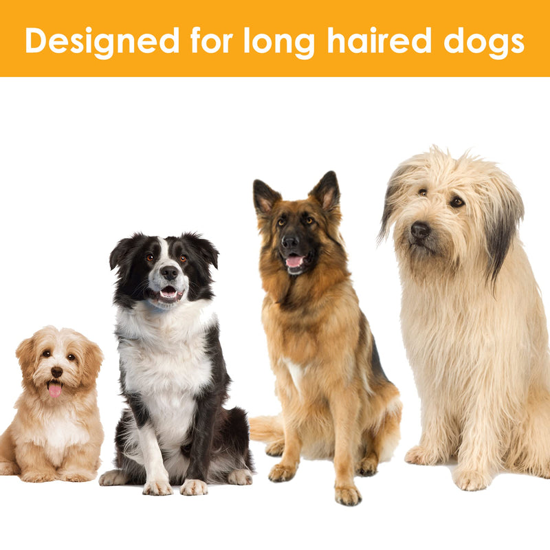 MIU PET Professional Long Haired Dog Grooming Kit - Dog Grooming Brush, Dog Deshedding Brush and Self-Cleaning Slicker Brush for Dogs 3 in 1 Dog Brush Set Gift Box for Long Hair Dogs Owners - BeesActive Australia