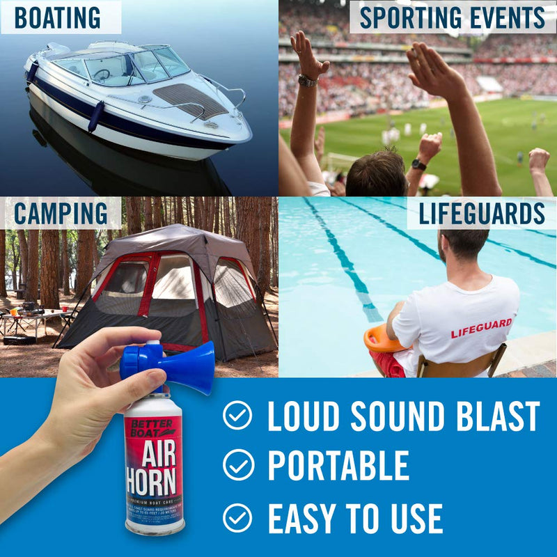 Air Horn for Boating Safety Canned Boat Accessories | Marine Grade Airhorn Can and Blow Horn 3.5 oz - BeesActive Australia