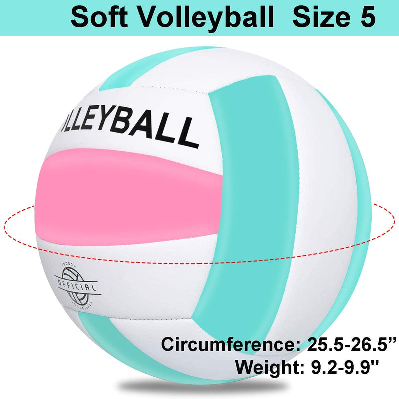 Super Soft Volleyball Beach Volleyball Official Size 5 for Outdoor/Indoor/Pool/Gym/Training Premium Volleyball Equipment Durability Stability Sports Ball - BeesActive Australia