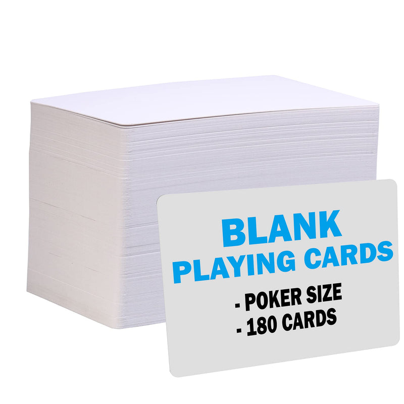 IMAGAME White Blank Playing Cards – 180PCS DIY Flash Cards, Game Cards, Study Learning Cards, Message Card, Thank You Card, Gift Card, Word Cards for Writing, Drawing – Poker Size - BeesActive Australia