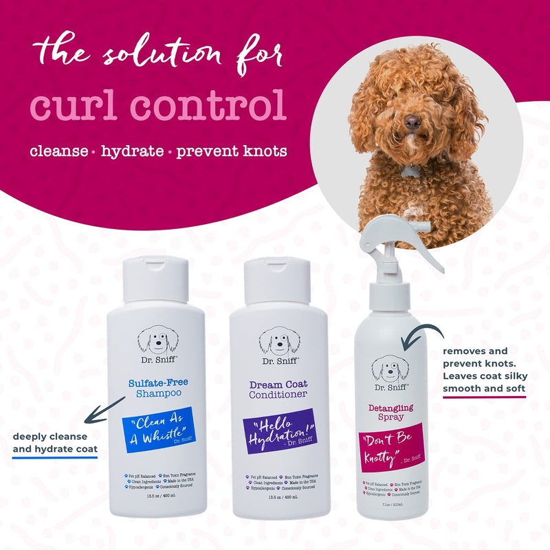 Dr. Sniff Dream Coat Dog Conditioner, Hydrating Organic Coconut Oil Grooming Treatment, Softens Pet Hair & Moisturizes Dry Skin, Made in The USA, 13.5 Oz - BeesActive Australia