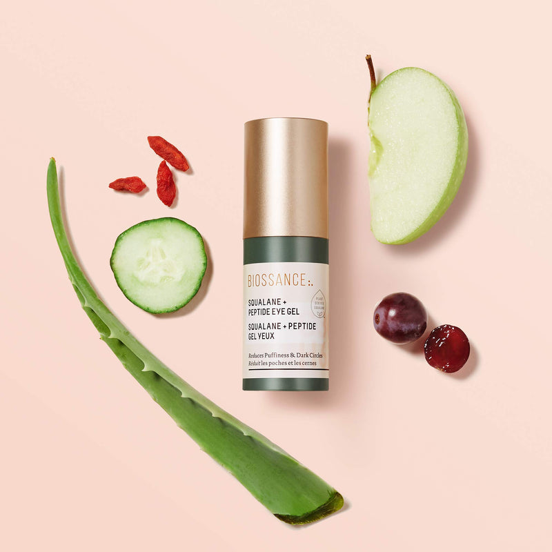 Biossance Squalane + Peptide Eye Gel. Reduce Dark Circles and Puffiness, Improve Fine Lines and Hydrate with Niacinamide and Peptides (0.5 ounces) - BeesActive Australia